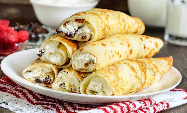 crepes con ricotta e cioccolato